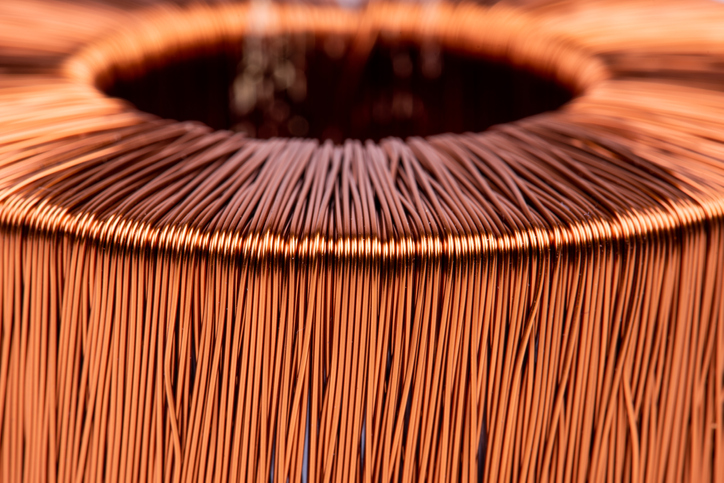 Electrical copper coil transformer